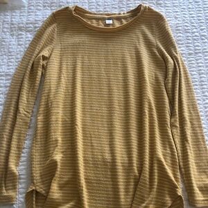 Old Navy Yellow Striped Long Sleeve